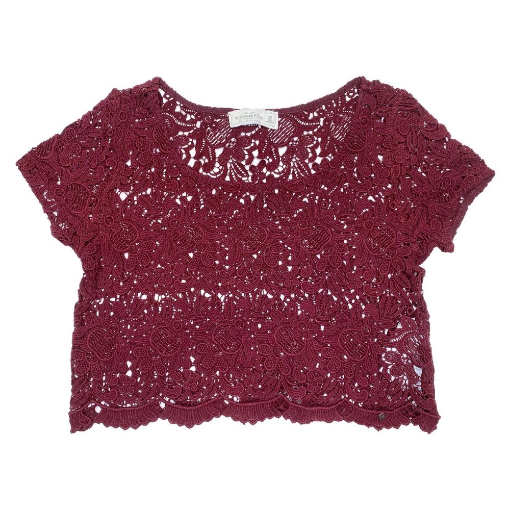 Abercrombie & Fitch Burgundy Lace Top